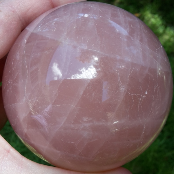 hige rose quartz sphere